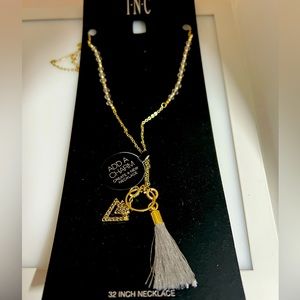 Inc International Concepts Gold-Tone Long Charm Pendant Necklace